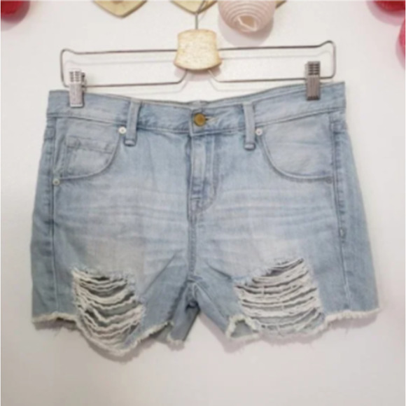 MOSSIMO boyfriend midi distressed shorts 24 - Picture 1 of 4